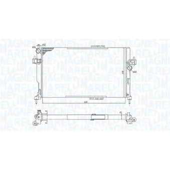 Radiateur, refroidissement du moteur MAGNETI MARELLI 350213191500