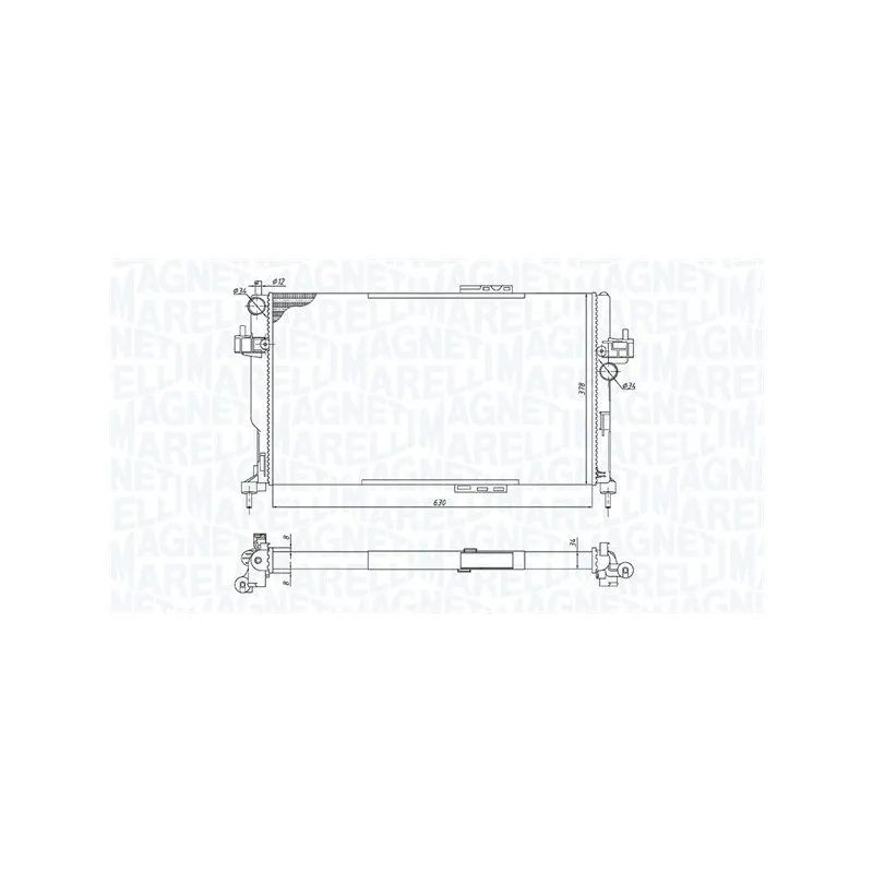 Radiateur, refroidissement du moteur MAGNETI MARELLI 350213191500