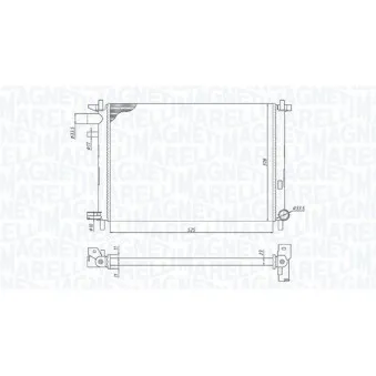 Radiateur, refroidissement du moteur MAGNETI MARELLI 350213193300