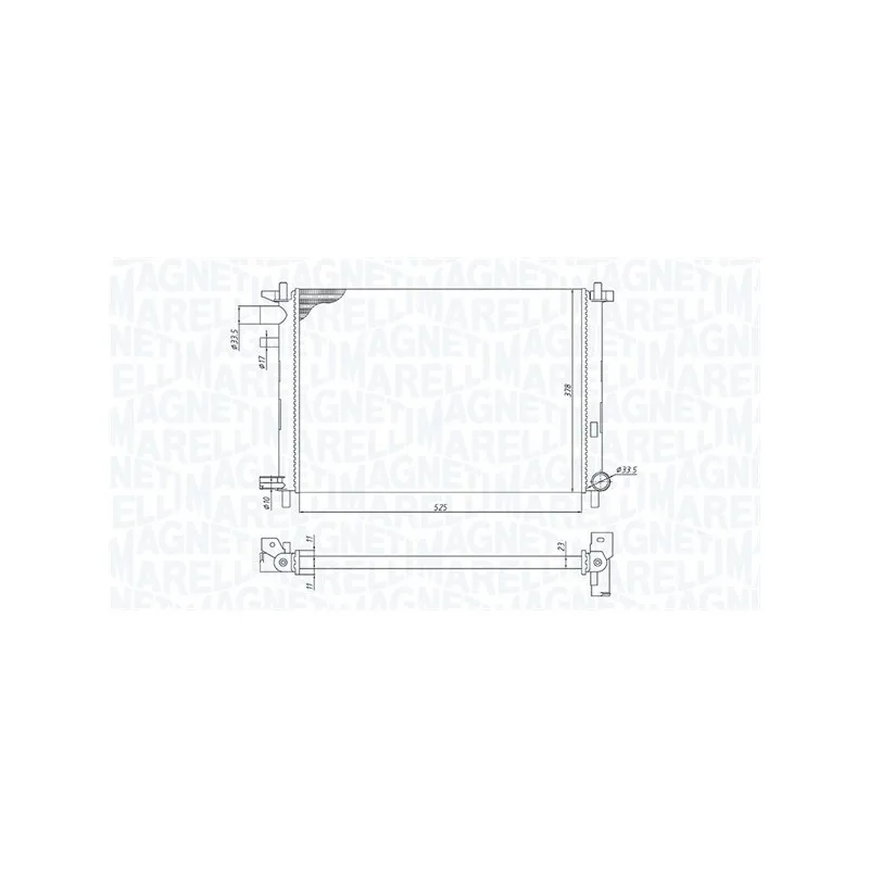 Radiateur, refroidissement du moteur MAGNETI MARELLI 350213193300