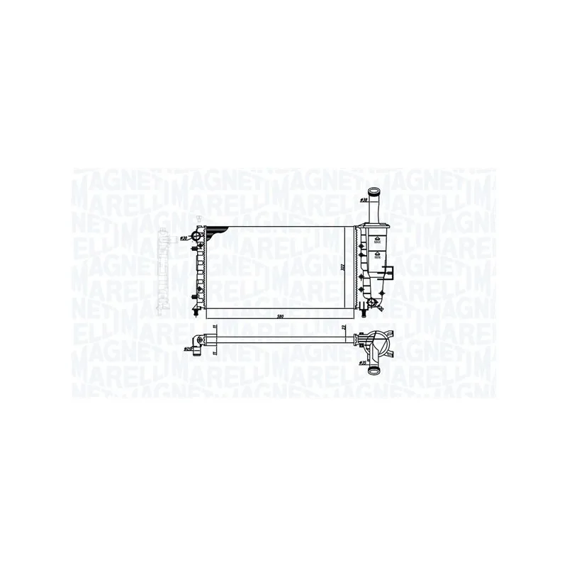 Radiateur, refroidissement du moteur MAGNETI MARELLI 350213193900