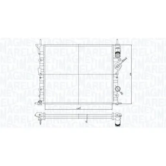 Radiateur, refroidissement du moteur MAGNETI MARELLI 350213194700