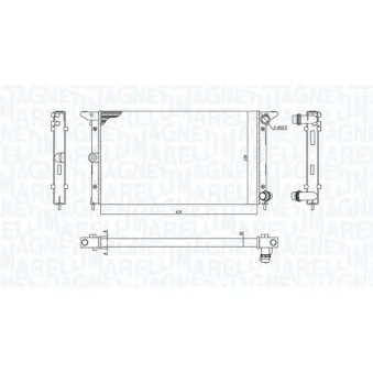 Radiateur, refroidissement du moteur MAGNETI MARELLI 350213194900