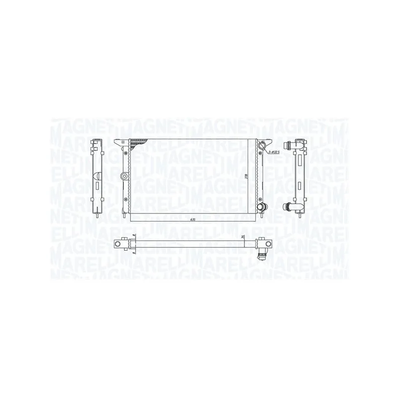 Radiateur, refroidissement du moteur MAGNETI MARELLI 350213194900