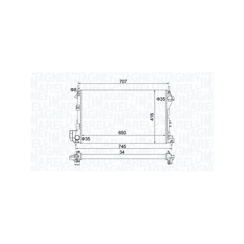 Radiateur, refroidissement du moteur MAGNETI MARELLI 350213195700
