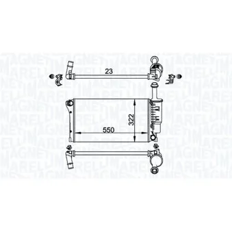 Radiateur, refroidissement du moteur MAGNETI MARELLI