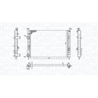 Radiateur, refroidissement du moteur MAGNETI MARELLI