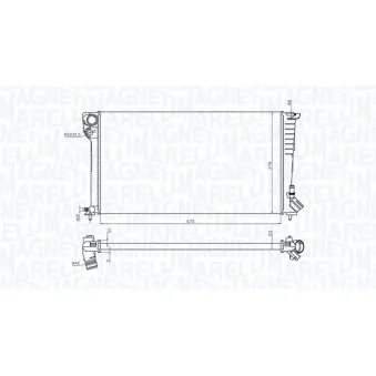 Radiateur, refroidissement du moteur MAGNETI MARELLI 350213199700