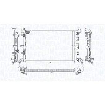 Radiateur, refroidissement du moteur MAGNETI MARELLI 350213200300