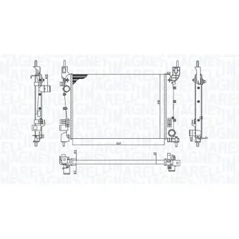 Radiateur, refroidissement du moteur MAGNETI MARELLI 350213200400