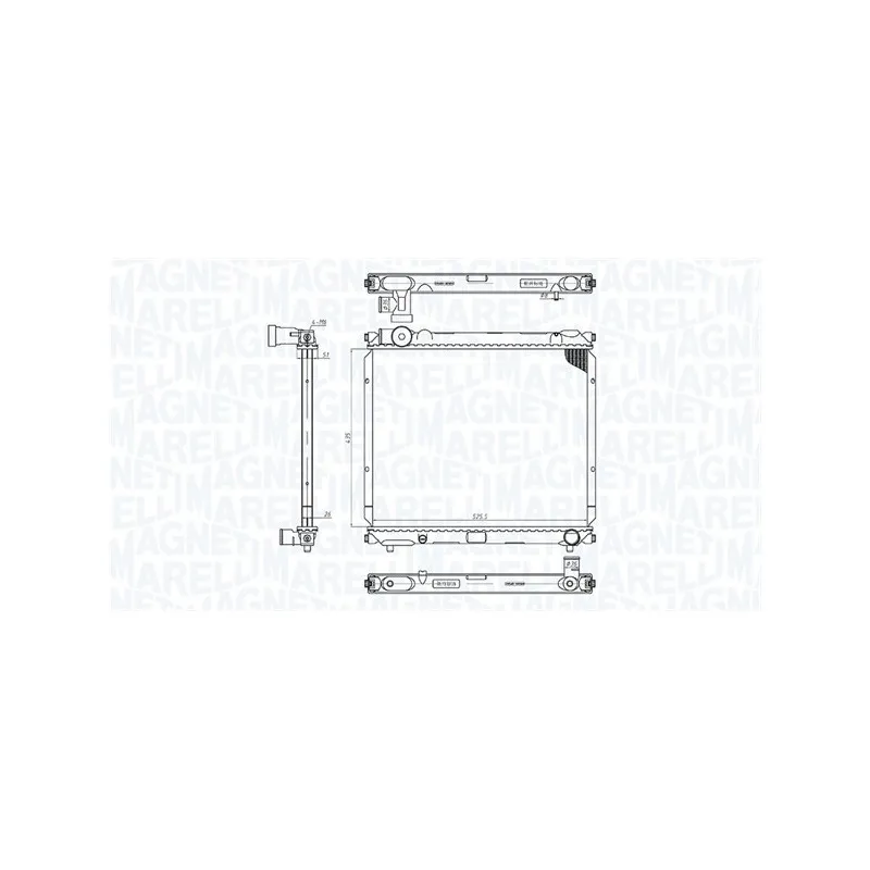 Radiateur, refroidissement du moteur MAGNETI MARELLI 350213200700