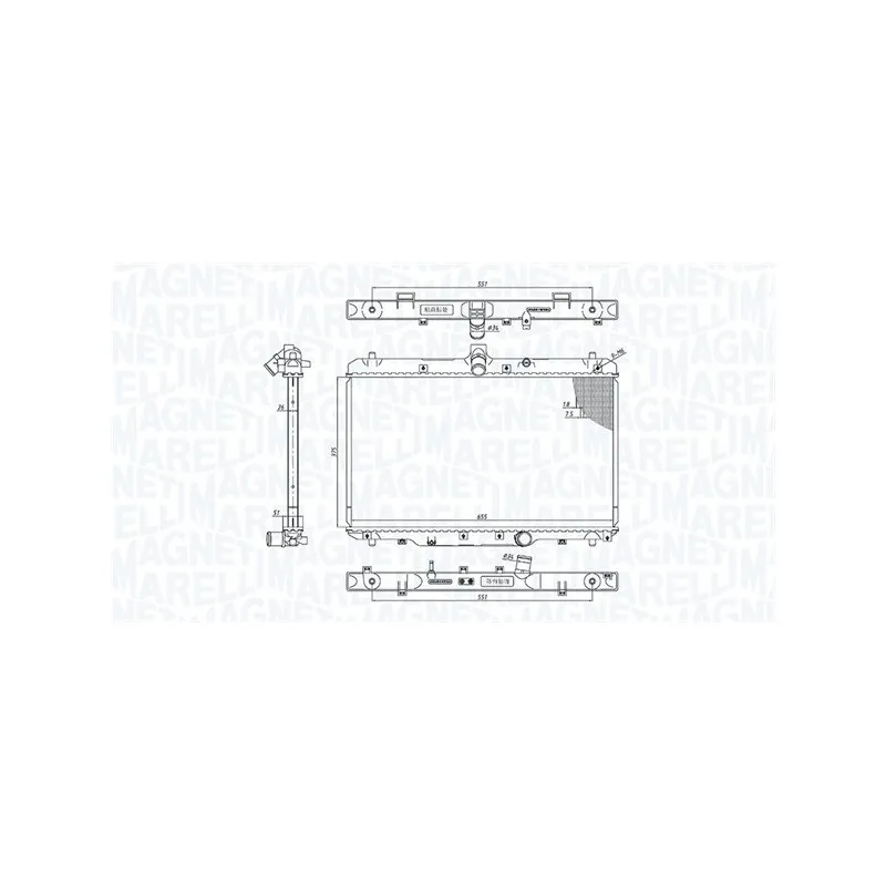 Radiateur, refroidissement du moteur MAGNETI MARELLI 350213200800