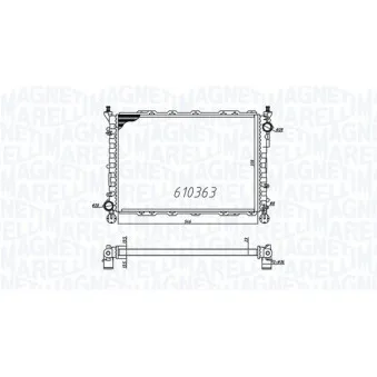 Radiateur, refroidissement du moteur MAGNETI MARELLI