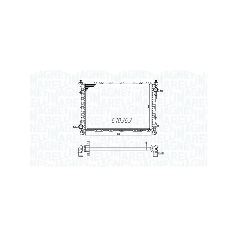 Radiateur, refroidissement du moteur MAGNETI MARELLI 350213832000
