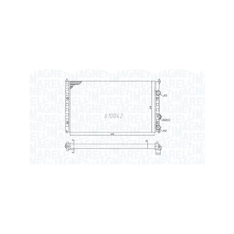 Radiateur, refroidissement du moteur MAGNETI MARELLI 350213838000