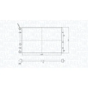 Radiateur, refroidissement du moteur MAGNETI MARELLI 350213841000