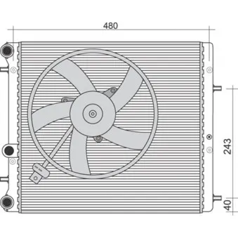 Radiateur, refroidissement du moteur MAGNETI MARELLI 350213851000