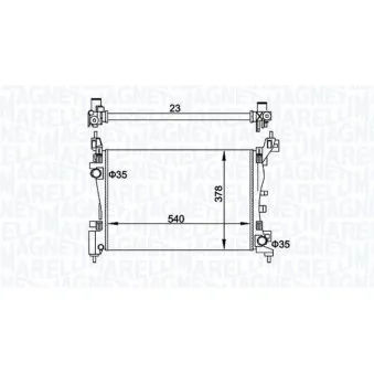 Radiateur, refroidissement du moteur MAGNETI MARELLI
