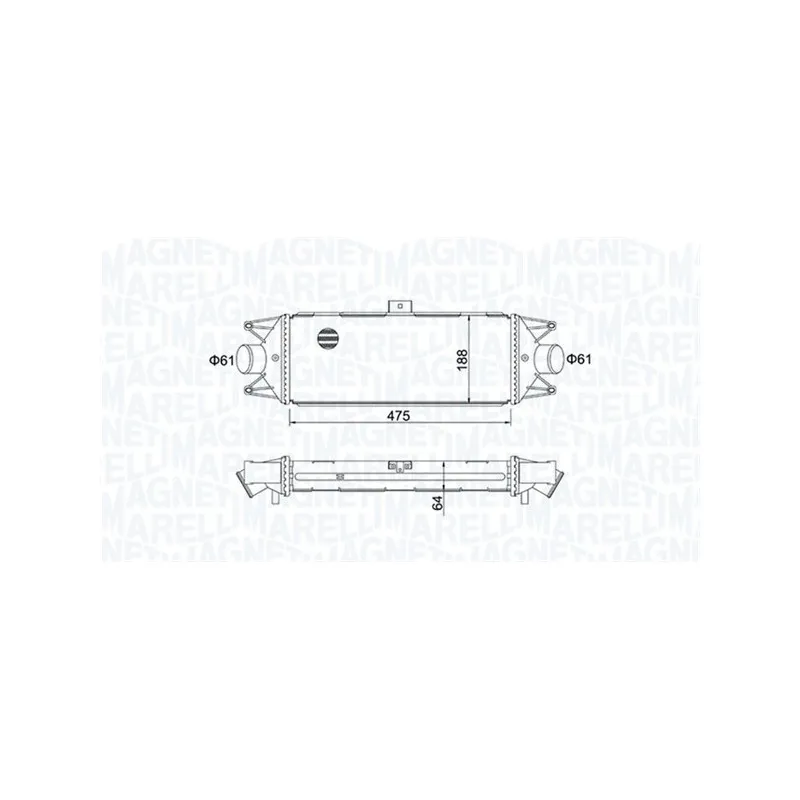 Intercooler, échangeur MAGNETI MARELLI 351319204010
