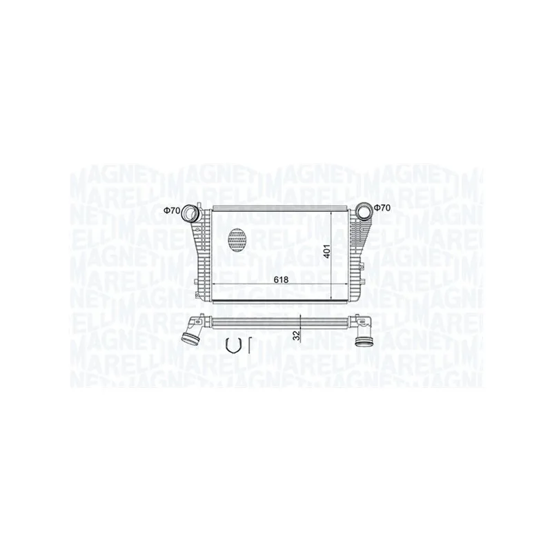 Intercooler, échangeur MAGNETI MARELLI 351319204030