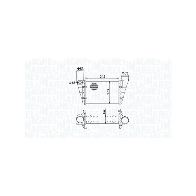 Intercooler, échangeur MAGNETI MARELLI 351319204070