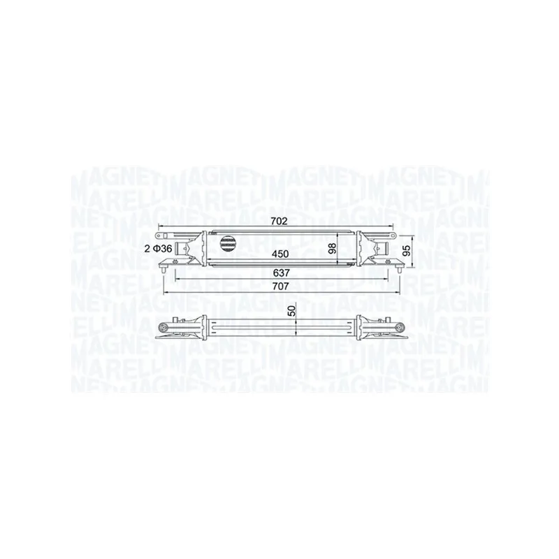 Intercooler, échangeur MAGNETI MARELLI 351319204090