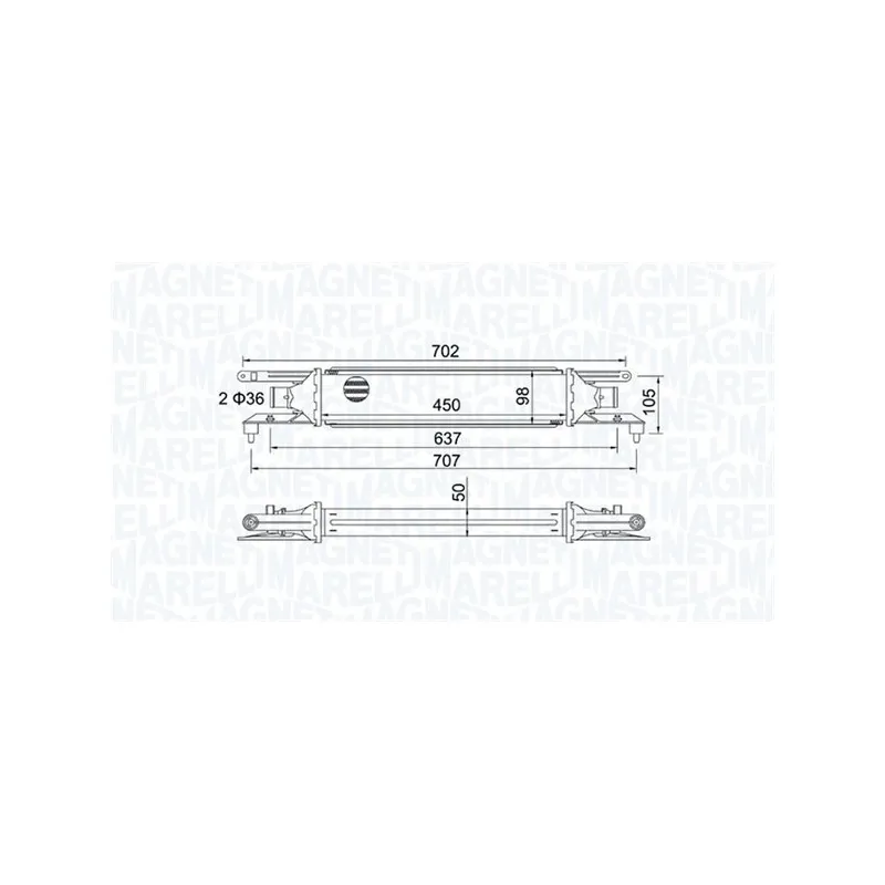 Intercooler, échangeur MAGNETI MARELLI 351319204110