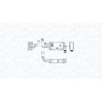 Intercooler, échangeur MAGNETI MARELLI 351319204160