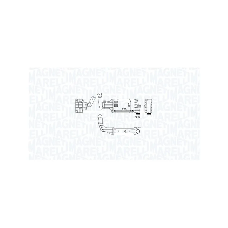 Intercooler, échangeur MAGNETI MARELLI 351319204160