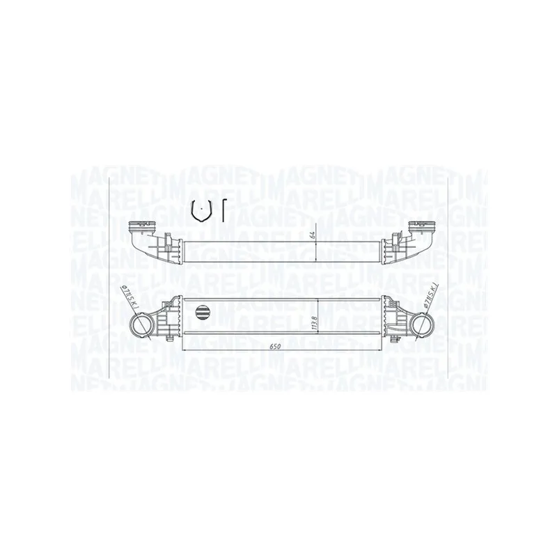 Intercooler, échangeur MAGNETI MARELLI 351319204180