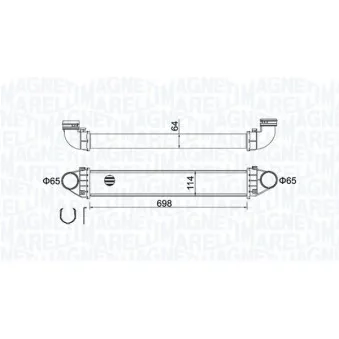 Intercooler, échangeur MAGNETI MARELLI 351319204210