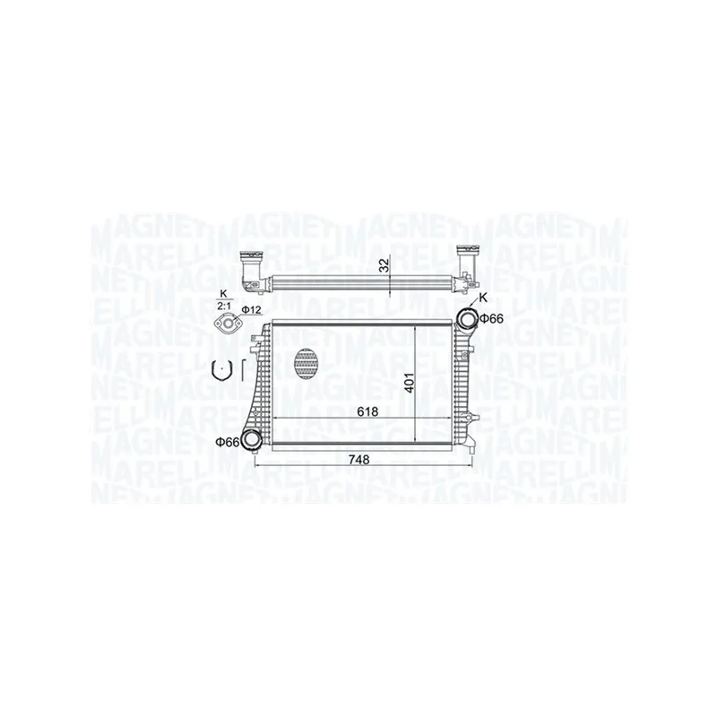Intercooler, échangeur MAGNETI MARELLI 351319204240