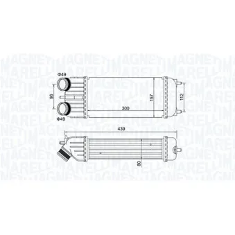 Intercooler, échangeur MAGNETI MARELLI