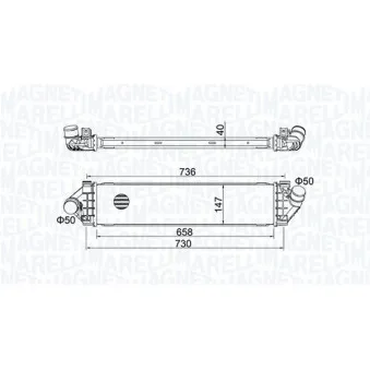 Intercooler, échangeur MAGNETI MARELLI 351319204270