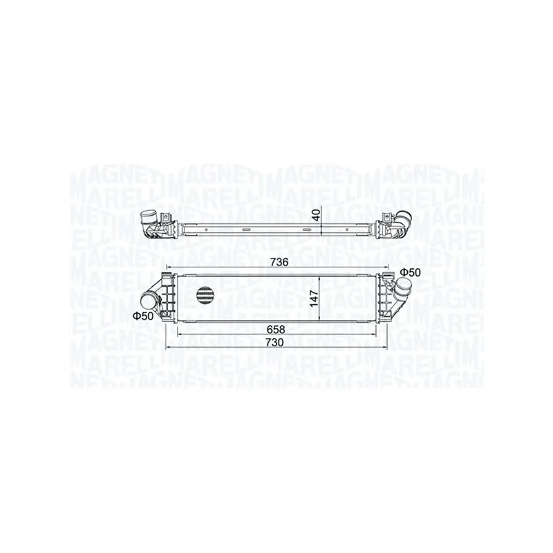 Intercooler, échangeur MAGNETI MARELLI 351319204270