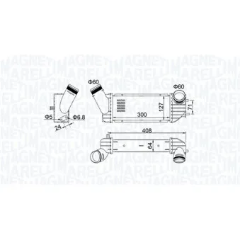 Intercooler, échangeur MAGNETI MARELLI 351319204340