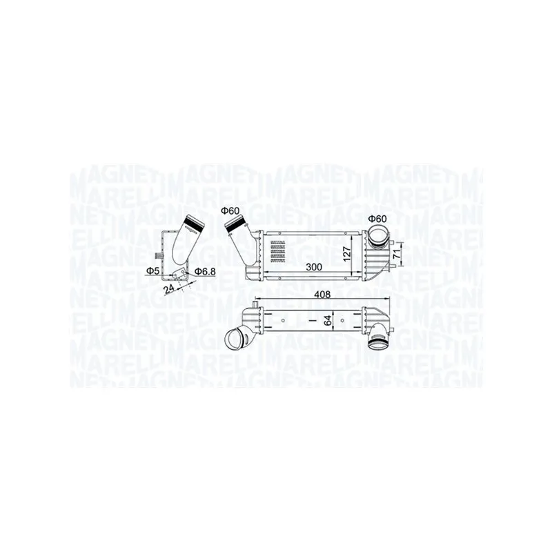 Intercooler, échangeur MAGNETI MARELLI 351319204340