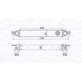 Intercooler, échangeur MAGNETI MARELLI 351319204360