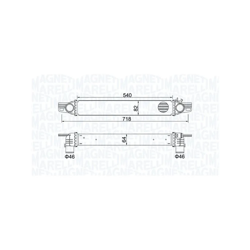 Intercooler, échangeur MAGNETI MARELLI 351319204360