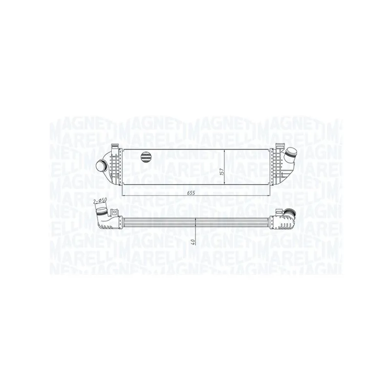 Intercooler, échangeur MAGNETI MARELLI 351319204370