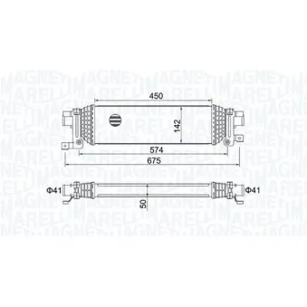 Intercooler, échangeur MAGNETI MARELLI 351319204380