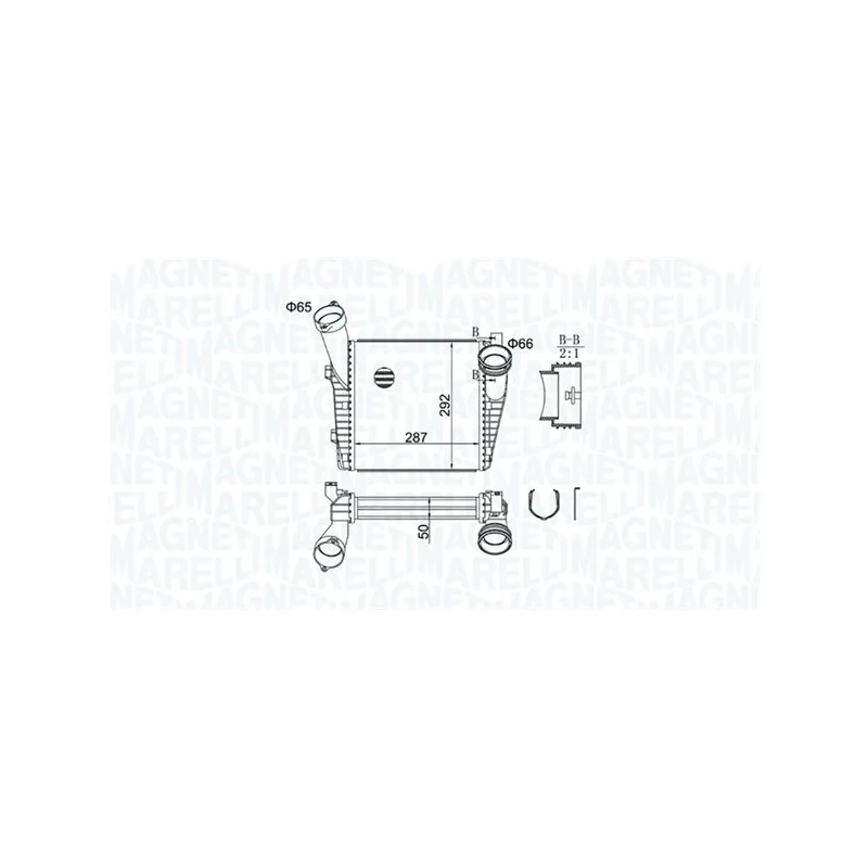 Intercooler, échangeur MAGNETI MARELLI 351319204400