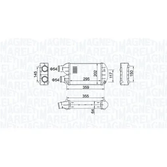Intercooler, échangeur MAGNETI MARELLI 351319204510