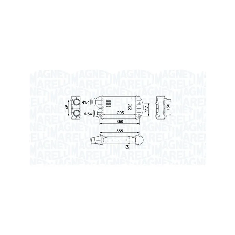 Intercooler, échangeur MAGNETI MARELLI 351319204510