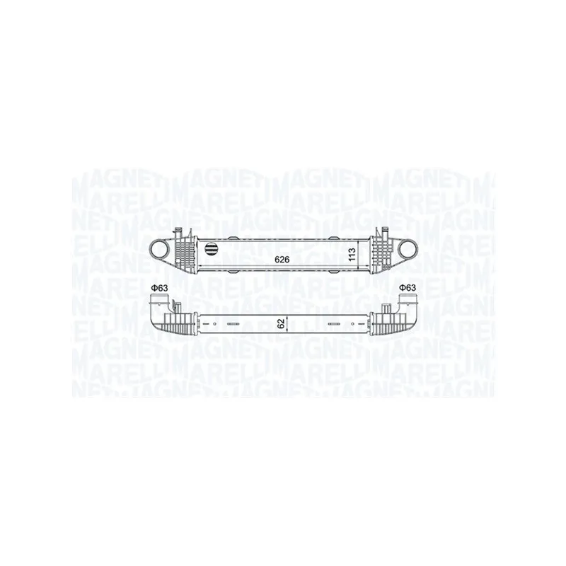 Intercooler, échangeur MAGNETI MARELLI 351319204550