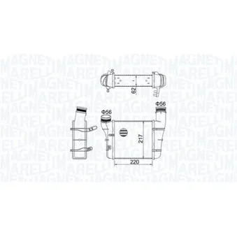 Intercooler, échangeur MAGNETI MARELLI 351319204580