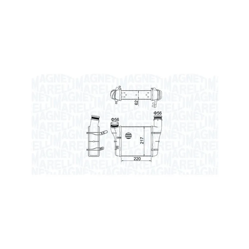 Intercooler, échangeur MAGNETI MARELLI 351319204580