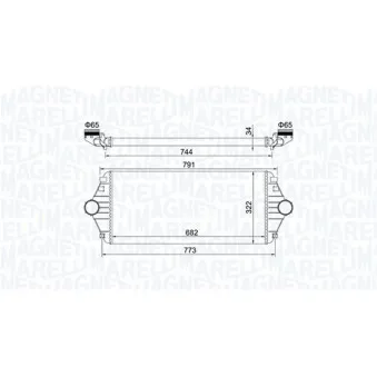 Intercooler, échangeur MAGNETI MARELLI 351319204600