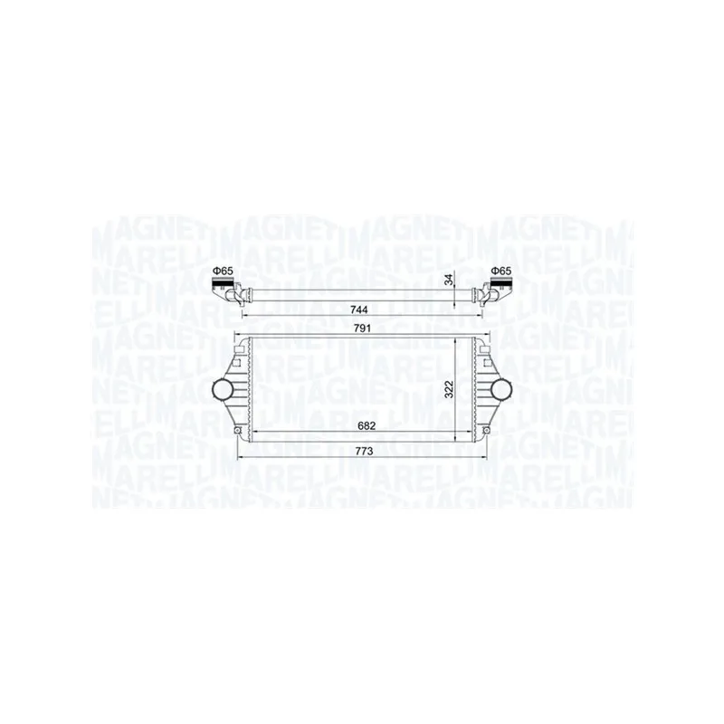 Intercooler, échangeur MAGNETI MARELLI 351319204600
