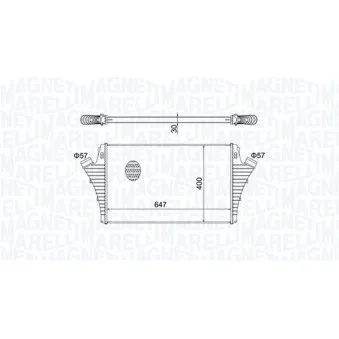 Intercooler, échangeur MAGNETI MARELLI 351319204650